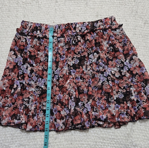 VICI Floral Boho Mini Skirt Pink Purple Size Large - Picture 7 of 10